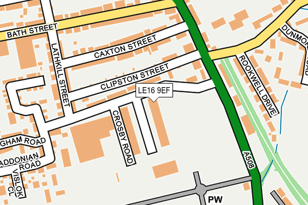 LE16 9EF map - OS OpenMap – Local (Ordnance Survey)