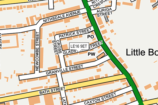 LE16 9ET map - OS OpenMap – Local (Ordnance Survey)