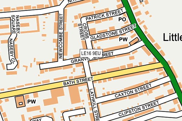LE16 9EU map - OS OpenMap – Local (Ordnance Survey)