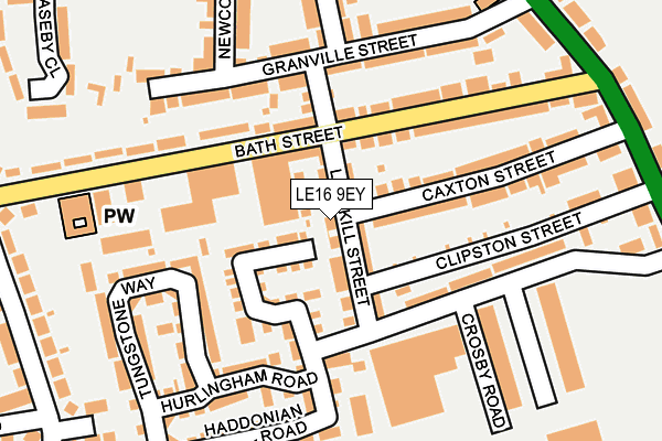 LE16 9EY map - OS OpenMap – Local (Ordnance Survey)