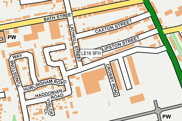 LE16 9FH map - OS OpenMap – Local (Ordnance Survey)
