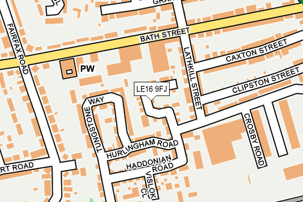LE16 9FJ map - OS OpenMap – Local (Ordnance Survey)