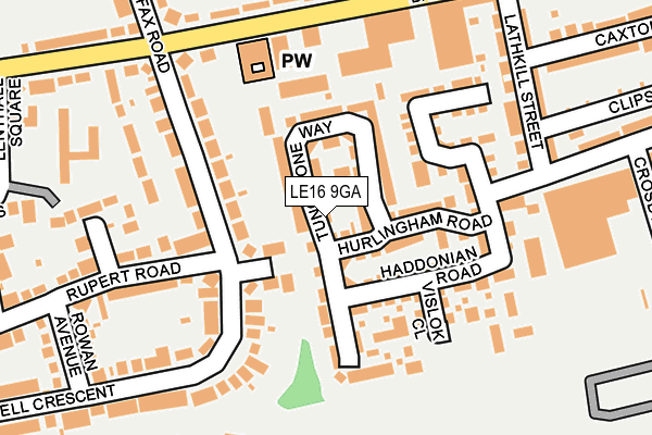 LE16 9GA map - OS OpenMap – Local (Ordnance Survey)