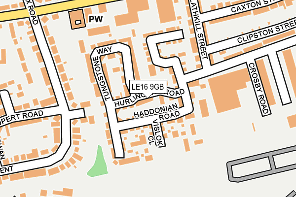 LE16 9GB map - OS OpenMap – Local (Ordnance Survey)