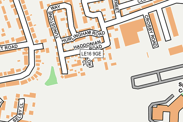 LE16 9GE map - OS OpenMap – Local (Ordnance Survey)