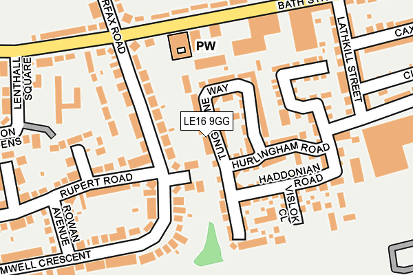 LE16 9GG map - OS OpenMap – Local (Ordnance Survey)