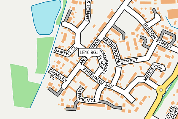 LE16 9GJ map - OS OpenMap – Local (Ordnance Survey)