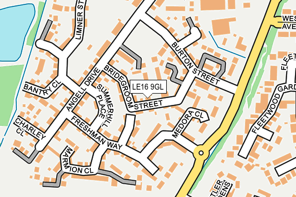 LE16 9GL map - OS OpenMap – Local (Ordnance Survey)