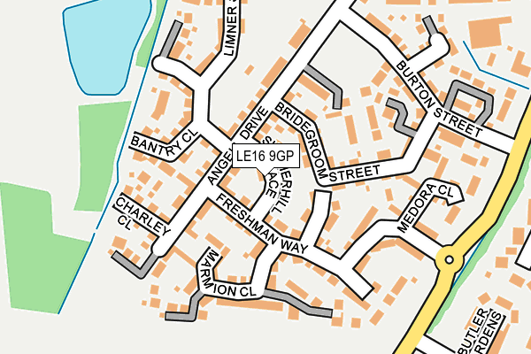LE16 9GP map - OS OpenMap – Local (Ordnance Survey)