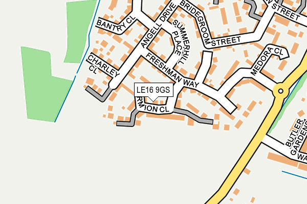 LE16 9GS map - OS OpenMap – Local (Ordnance Survey)