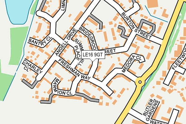LE16 9GT map - OS OpenMap – Local (Ordnance Survey)