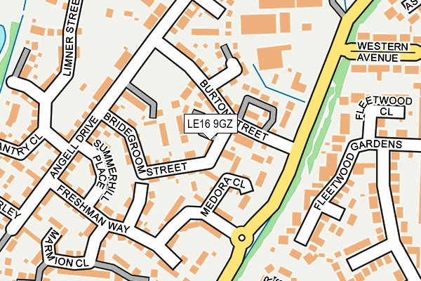 LE16 9GZ map - OS OpenMap – Local (Ordnance Survey)
