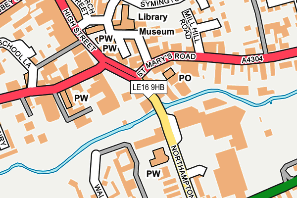 LE16 9HB map - OS OpenMap – Local (Ordnance Survey)