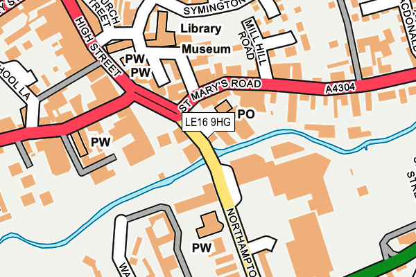 LE16 9HG map - OS OpenMap – Local (Ordnance Survey)