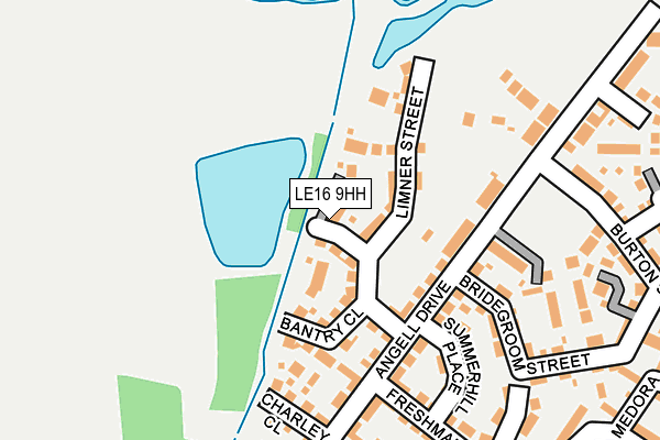 LE16 9HH map - OS OpenMap – Local (Ordnance Survey)