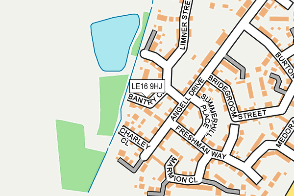 LE16 9HJ map - OS OpenMap – Local (Ordnance Survey)