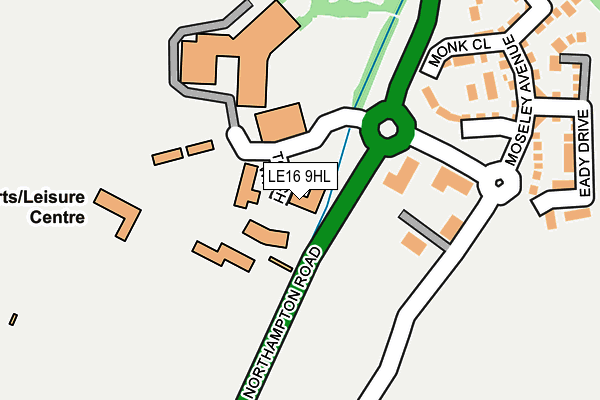 LE16 9HL map - OS OpenMap – Local (Ordnance Survey)