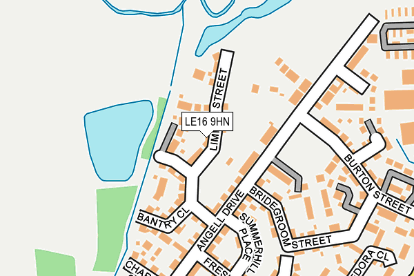 LE16 9HN map - OS OpenMap – Local (Ordnance Survey)
