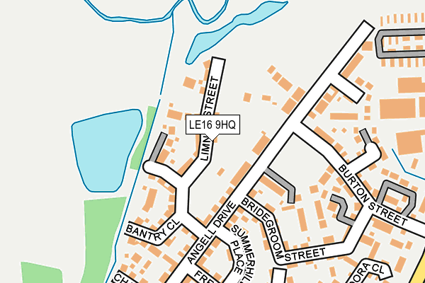 LE16 9HQ map - OS OpenMap – Local (Ordnance Survey)