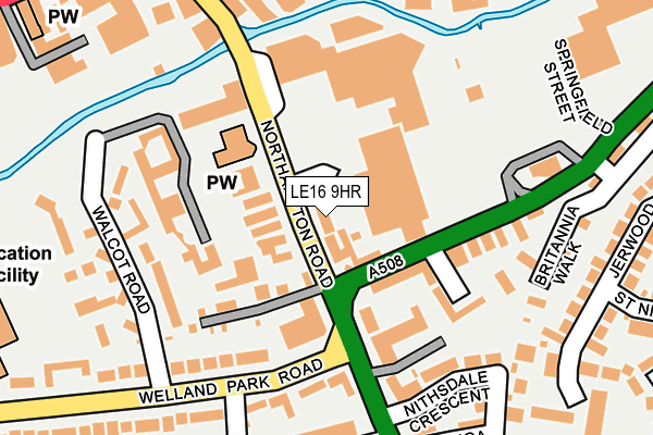 LE16 9HR map - OS OpenMap – Local (Ordnance Survey)