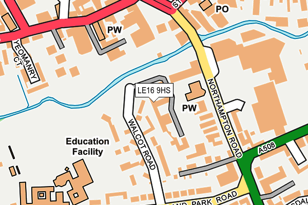 LE16 9HS map - OS OpenMap – Local (Ordnance Survey)