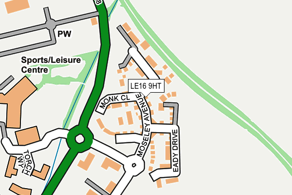 LE16 9HT map - OS OpenMap – Local (Ordnance Survey)