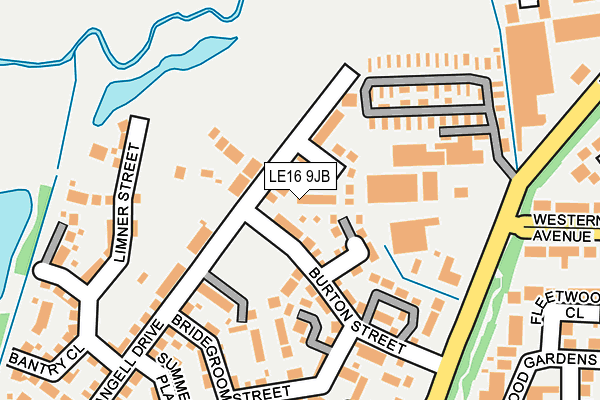 LE16 9JB map - OS OpenMap – Local (Ordnance Survey)