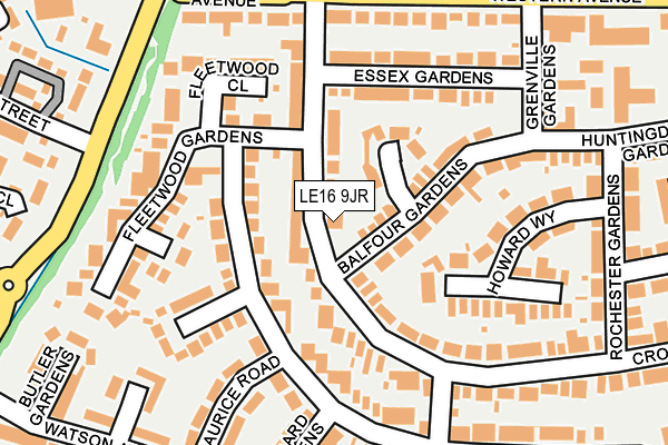 LE16 9JR map - OS OpenMap – Local (Ordnance Survey)