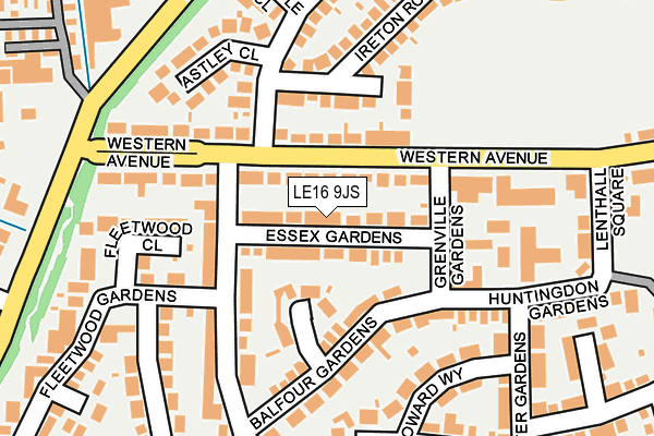 LE16 9JS map - OS OpenMap – Local (Ordnance Survey)
