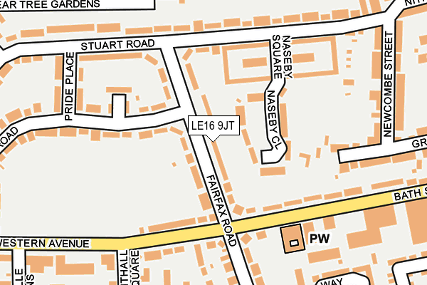 LE16 9JT map - OS OpenMap – Local (Ordnance Survey)