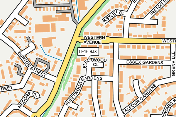 LE16 9JX map - OS OpenMap – Local (Ordnance Survey)