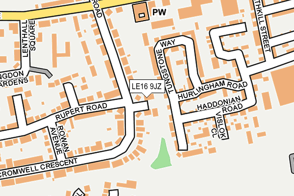 LE16 9JZ map - OS OpenMap – Local (Ordnance Survey)