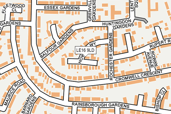 LE16 9LD map - OS OpenMap – Local (Ordnance Survey)