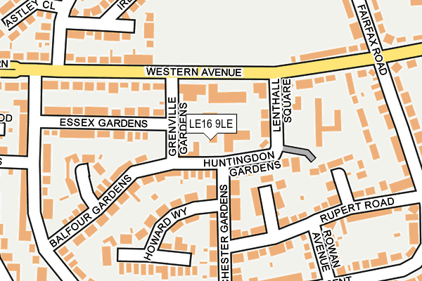 LE16 9LE map - OS OpenMap – Local (Ordnance Survey)