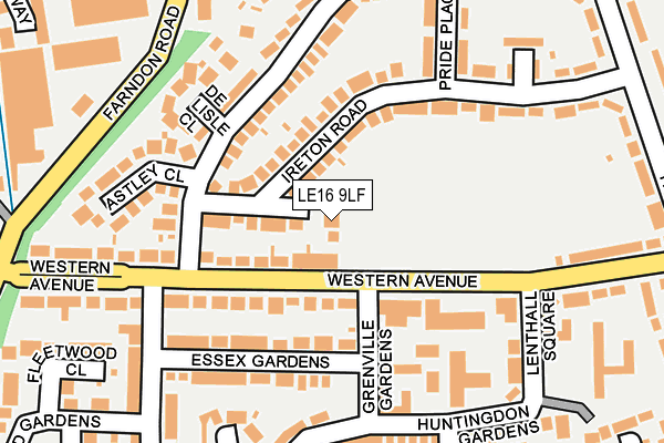 LE16 9LF map - OS OpenMap – Local (Ordnance Survey)