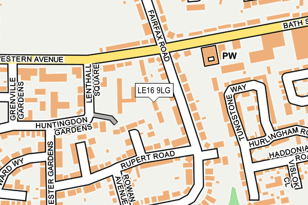 LE16 9LG map - OS OpenMap – Local (Ordnance Survey)