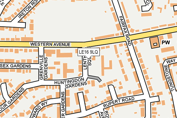 LE16 9LQ map - OS OpenMap – Local (Ordnance Survey)