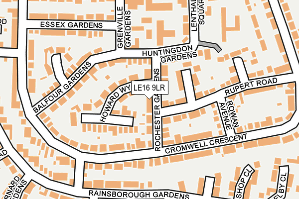 LE16 9LR map - OS OpenMap – Local (Ordnance Survey)