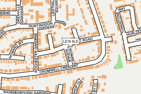 LE16 9LS map - OS OpenMap – Local (Ordnance Survey)
