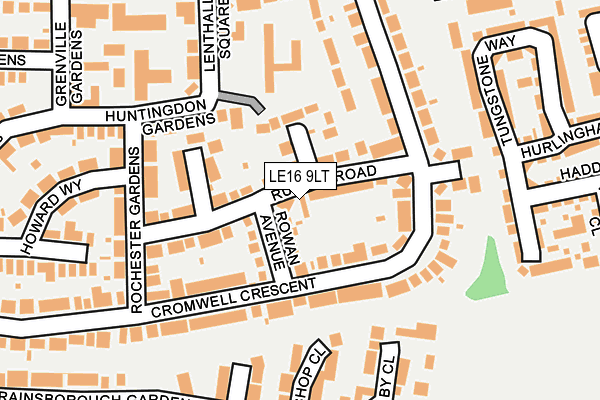 LE16 9LT map - OS OpenMap – Local (Ordnance Survey)