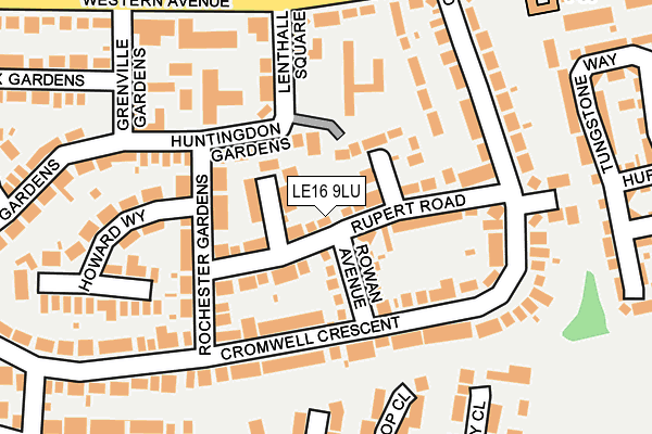 LE16 9LU map - OS OpenMap – Local (Ordnance Survey)