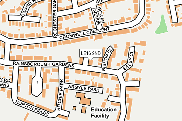 LE16 9ND map - OS OpenMap – Local (Ordnance Survey)