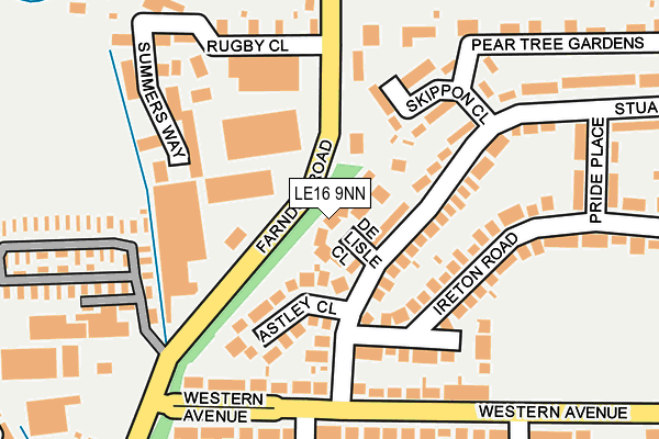 LE16 9NN map - OS OpenMap – Local (Ordnance Survey)