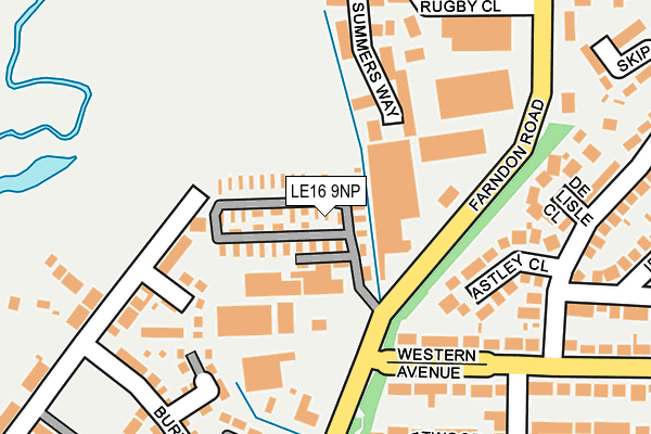 LE16 9NP map - OS OpenMap – Local (Ordnance Survey)