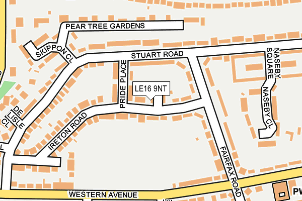 LE16 9NT map - OS OpenMap – Local (Ordnance Survey)