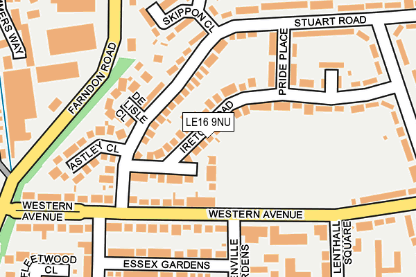 LE16 9NU map - OS OpenMap – Local (Ordnance Survey)