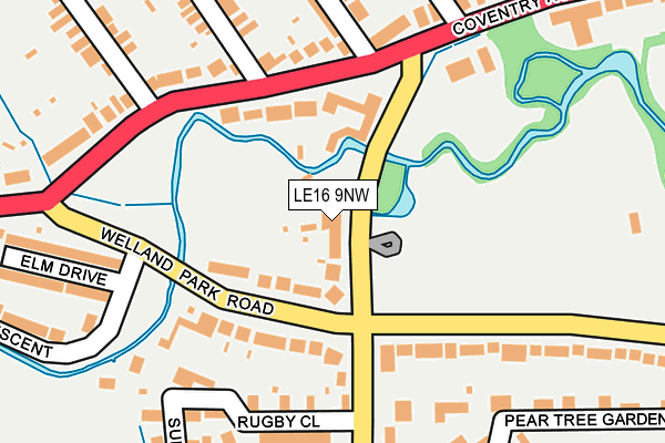 LE16 9NW map - OS OpenMap – Local (Ordnance Survey)