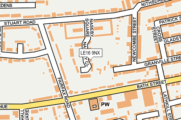 LE16 9NX map - OS OpenMap – Local (Ordnance Survey)