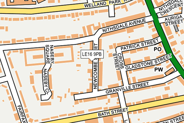 LE16 9PB map - OS OpenMap – Local (Ordnance Survey)