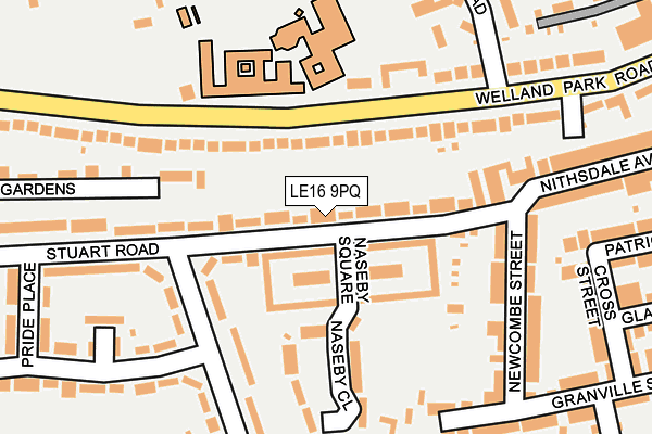 LE16 9PQ map - OS OpenMap – Local (Ordnance Survey)